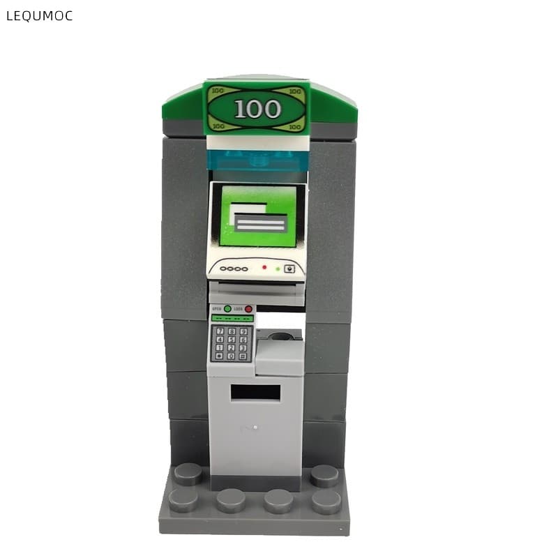 Peças lego Conjunto De Máquina De Retirada ATM Blocos De Construção Brinquedos