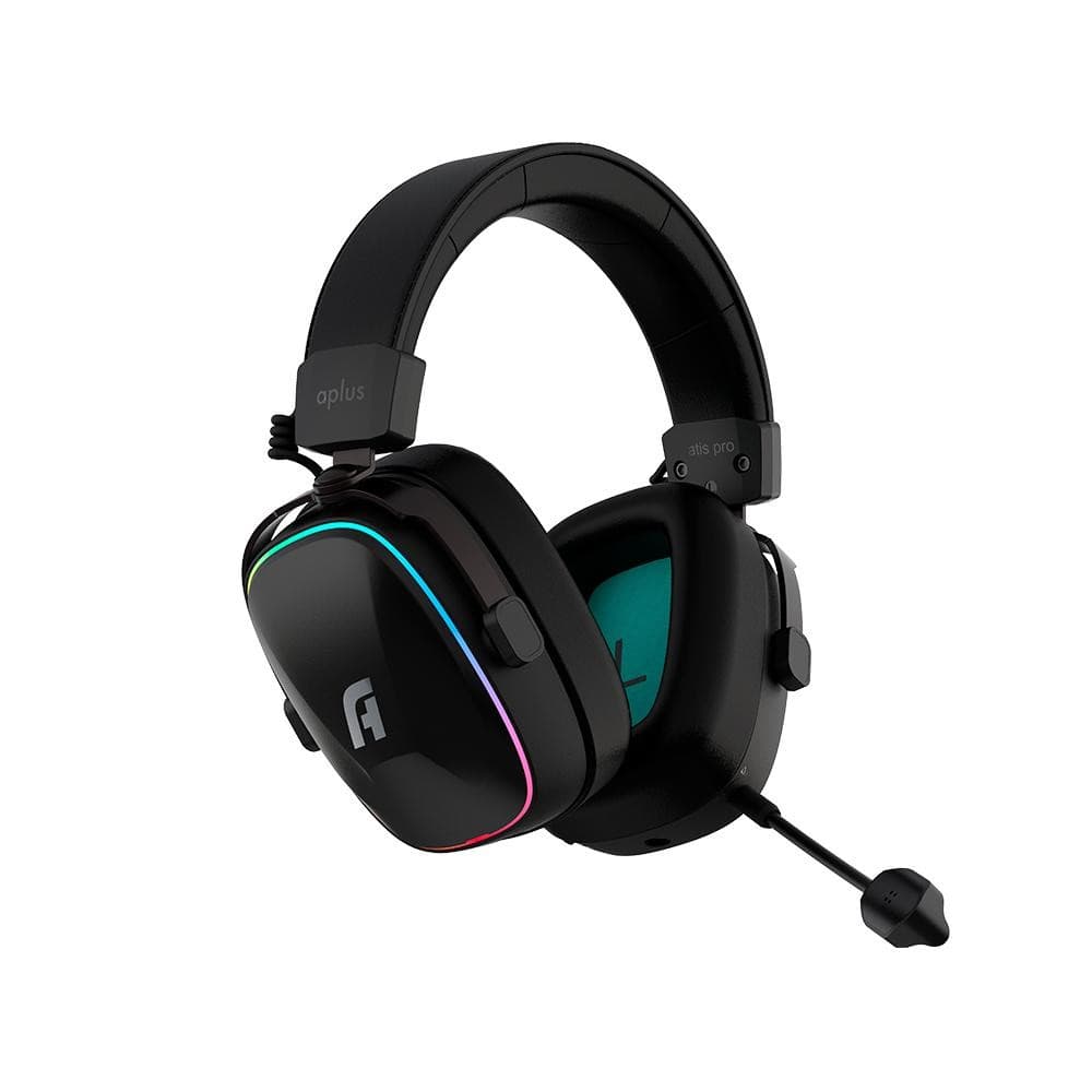 Headset Gamer Aplus Atis Pro 7.1 Sem Fio Wireless C/ Led Rgb