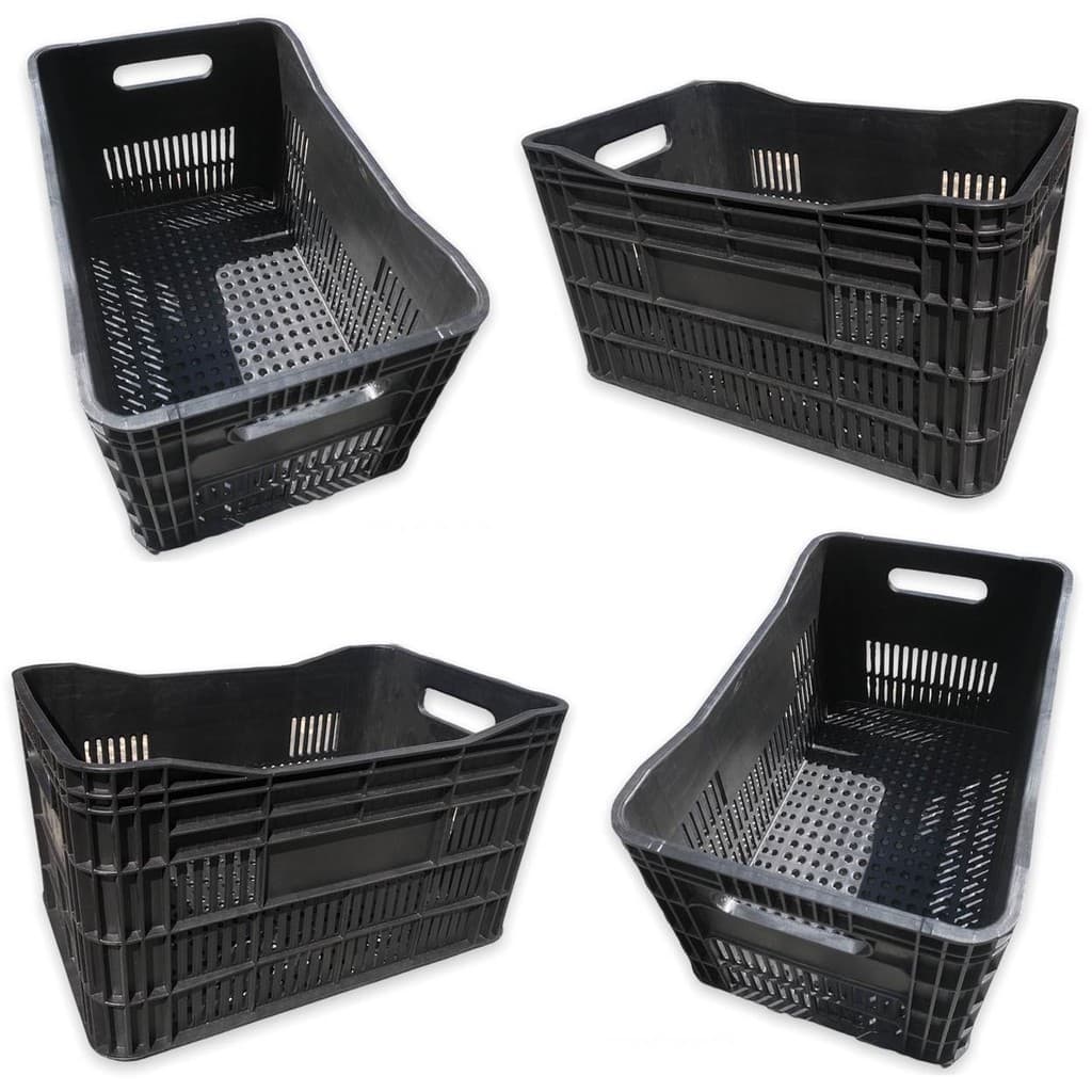 4 Caixas Plástica Hortifruti  56x35x31cm Organizadora Empilhável Agricola 49 litros