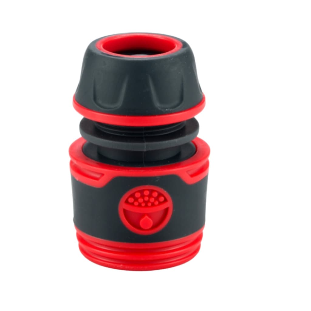 Conector de Engate Rápido 1/2" com Válvula de Bloqueio para Mangueira Jardim  - BRANCO MOTORES