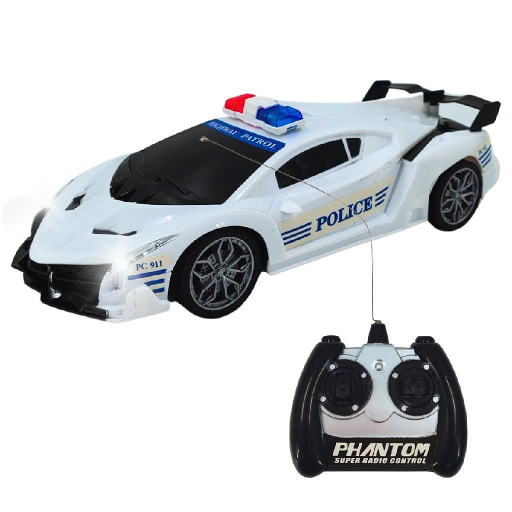 Carrinho de Controle Remoto Polícia com Luzes e Controle Estilo Videogame – Pica Pau Brinquedos