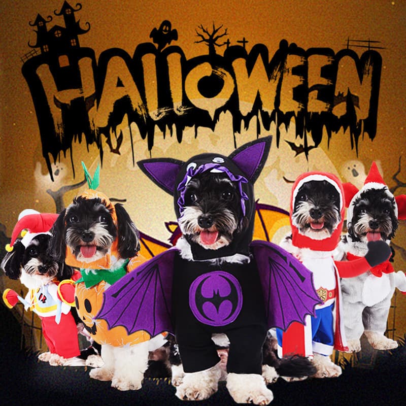 Halloween roupas para animais de estimação roupas de natal pet roupas engraçadas decoração transformação vestir-se filho