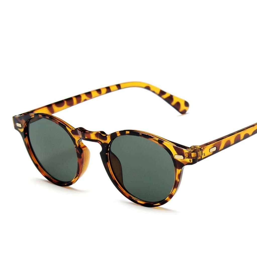 Óculos de Sol Leopard Onça Leopardo Redondo Oval Retro Vintage UV400
