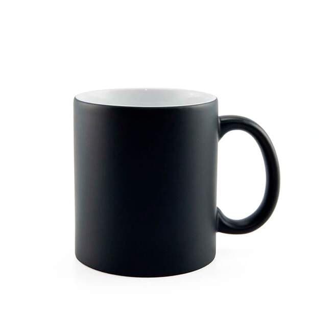 Xícara de Cerâmica Mágica Preto Fosco para Sublimação - 100ml