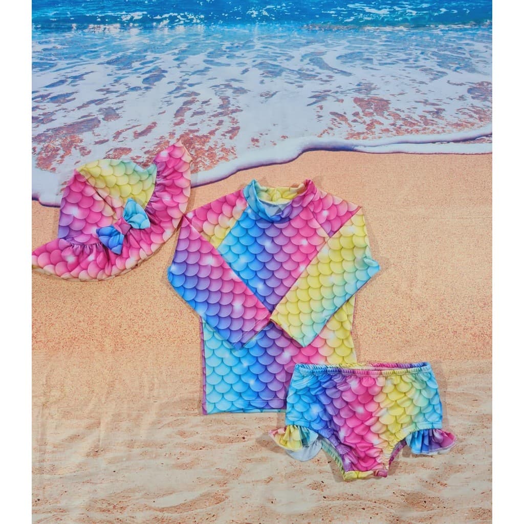 Conjunto de Praia Escama Sereia