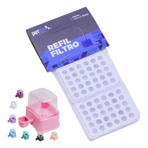 Kit 2 Un Refil Filtro P/ Bebedouros 2,3l Petlon Cães E Gatos