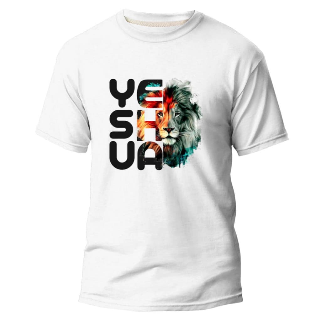 Camiseta Moda Evangélica Yeshua Unisex Jesus Leão de Juda Várias Cores