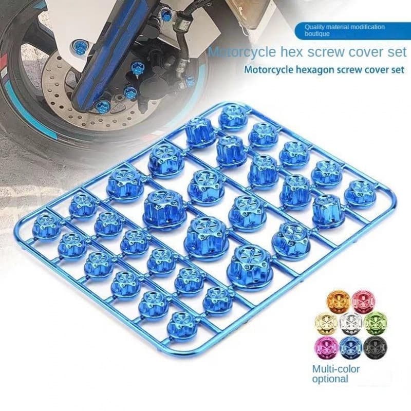 30 Pçs/Set Tampa De Parafuso De Motocicleta Cabeça Corpo Decorativo Porca De Motor
