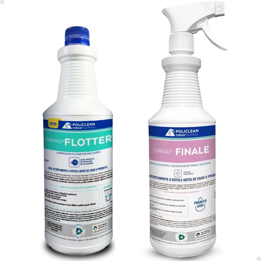 Kit Para Limpeza de Estofados Flotador e Finalizador (Flotter 1L + Finale 1L)