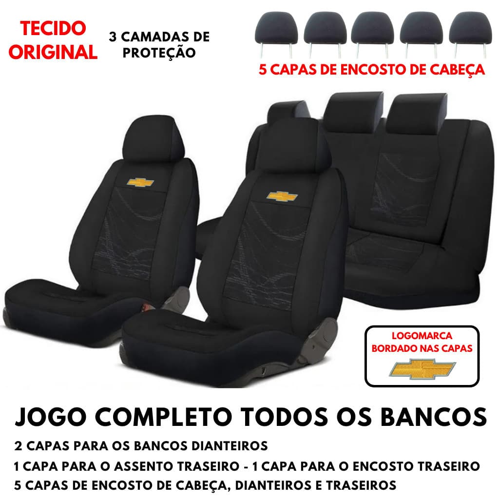 Capa Banco Automotivo Carro Tecido Grosso Chevrolet Gm