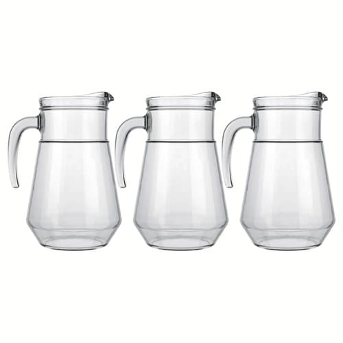 Jogo 3 Jarra De Vidro Jarra Bar Suco Agua Refri Nadir 1,5 L