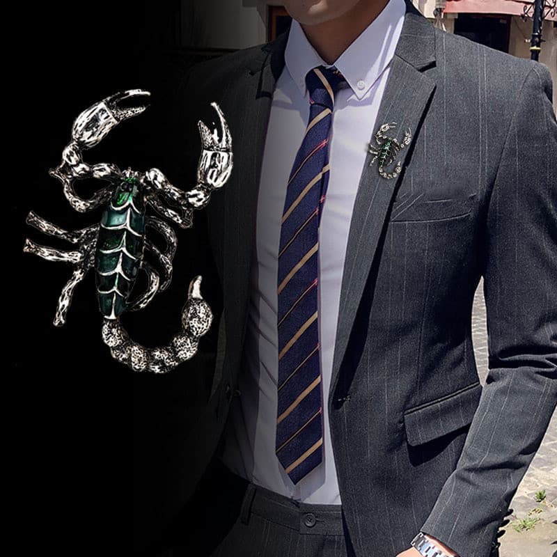 Broche De Terno Masculino Escorpião Emblema Decoração Pino Casaco Acessórios De Moda