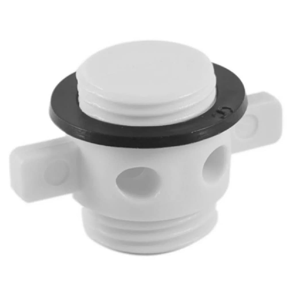 Bujão P/ Viveiros Barcos Pesca Alumínio Flange 25mm Branco