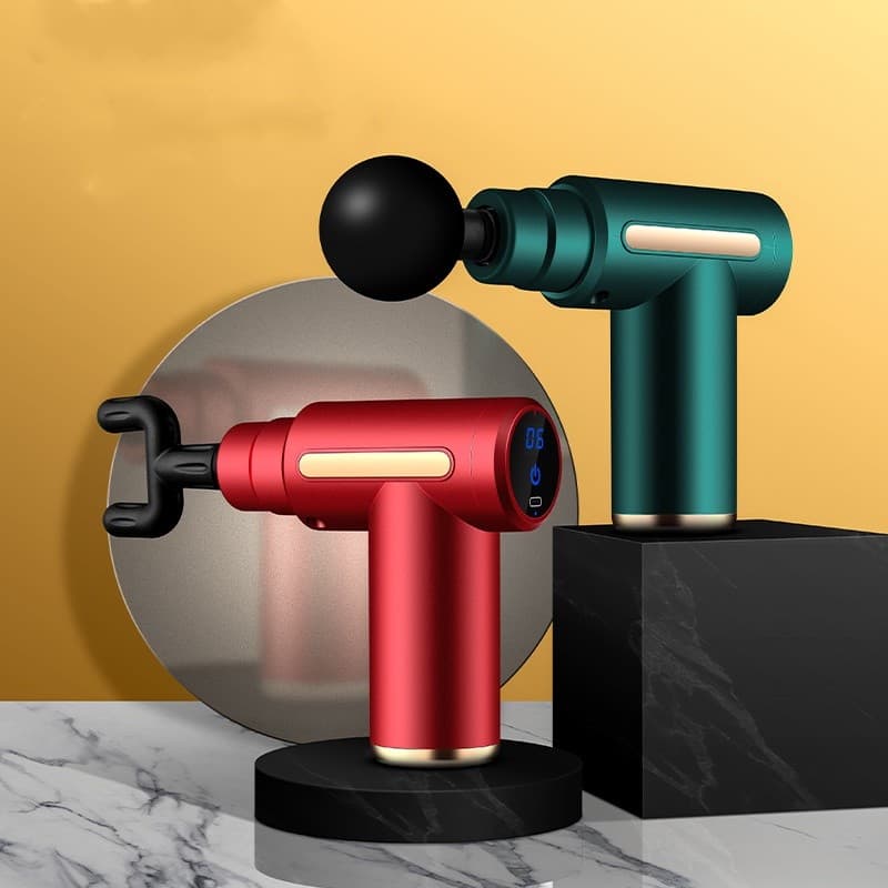 Pistola Massageadora Elétrica Profissional, Portátil para Massagem Muscular Carregamento via Cabo USB