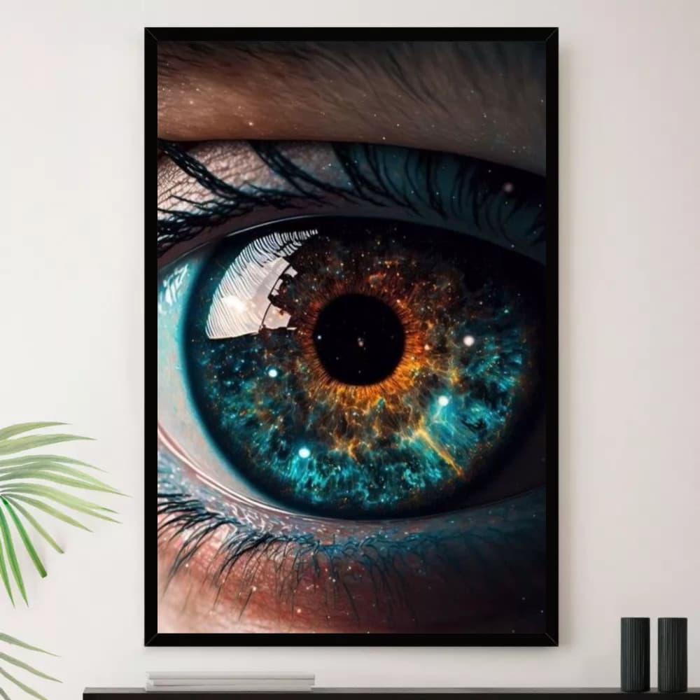 Quadro Iris Olho Humano Visão Decorativo A3 35x45cm