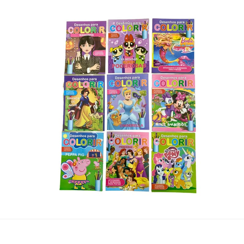 Kit 30 revistinhas de Colorir, Pintar E Atividades Capas Sortidas