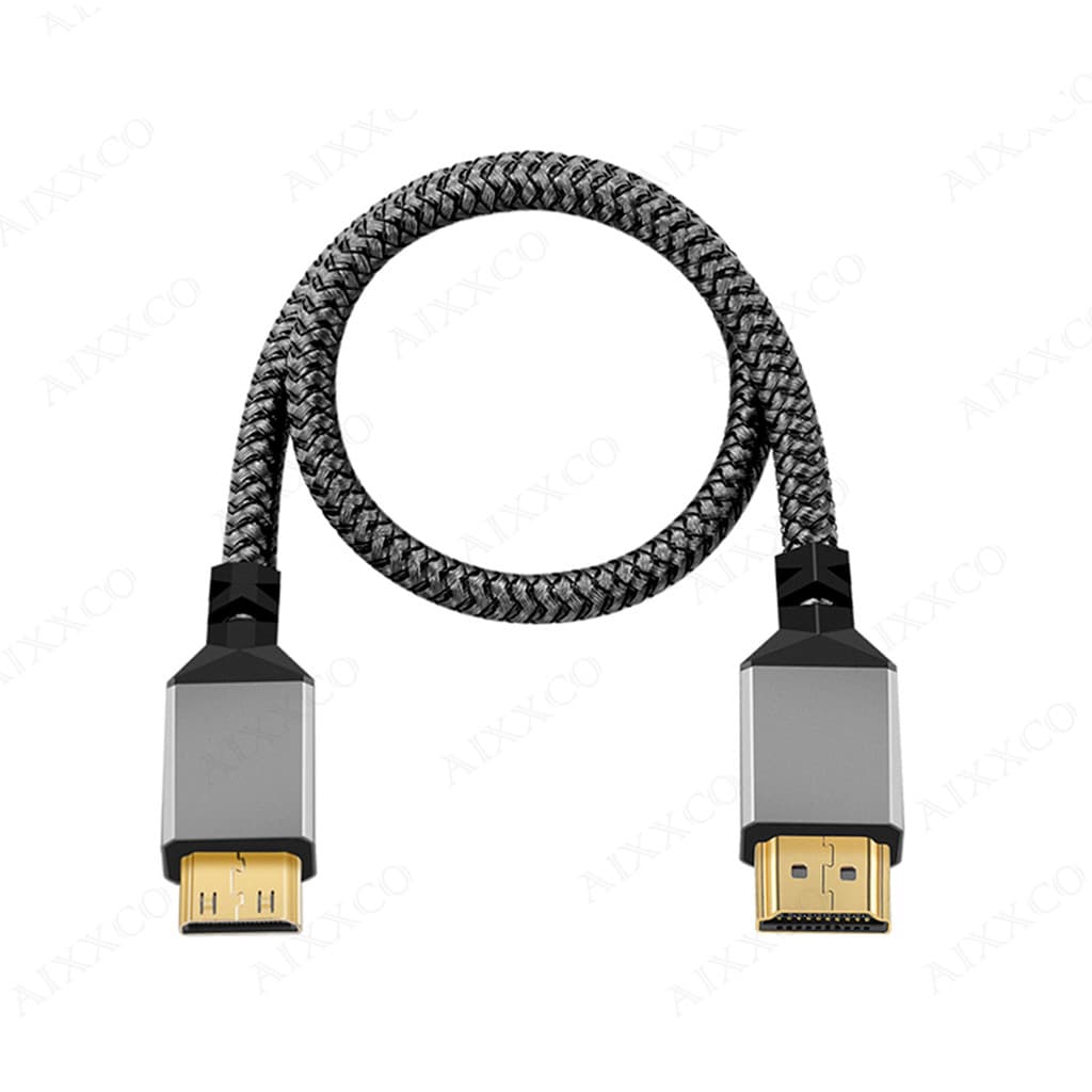 Cabo HDMI Para Mini HDMI De 30cm Para 4K 60hz Nailon