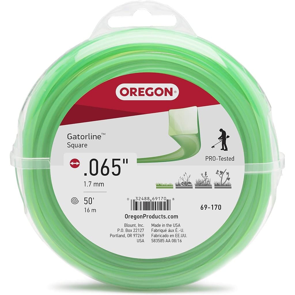 Fio De Nylon Oregon Quadrado Para Aparador De Grama 1.65mm X 15mt