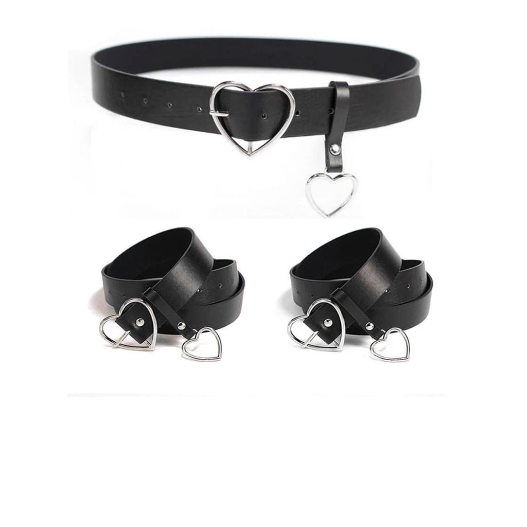 Cinto Feminino Fivela de coração com Pingente