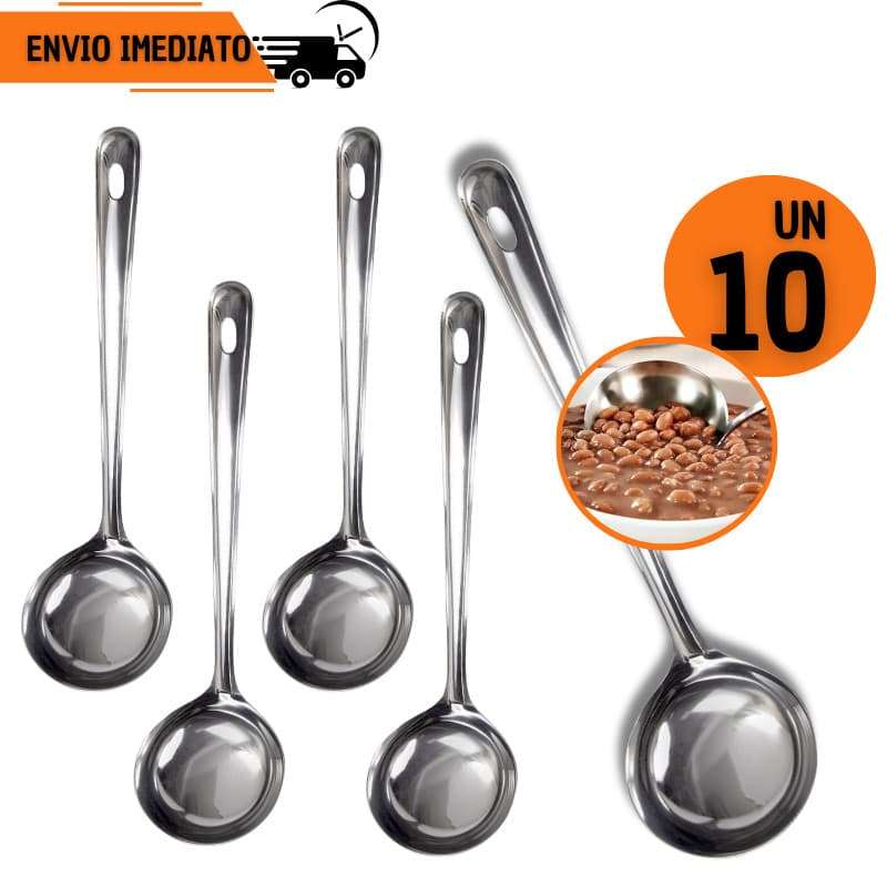 Conchas Inox Para Feijão 10/ 6 ou 3 Unids Sopa Caldos Restaurante Buffet Servir Cozinha Copa