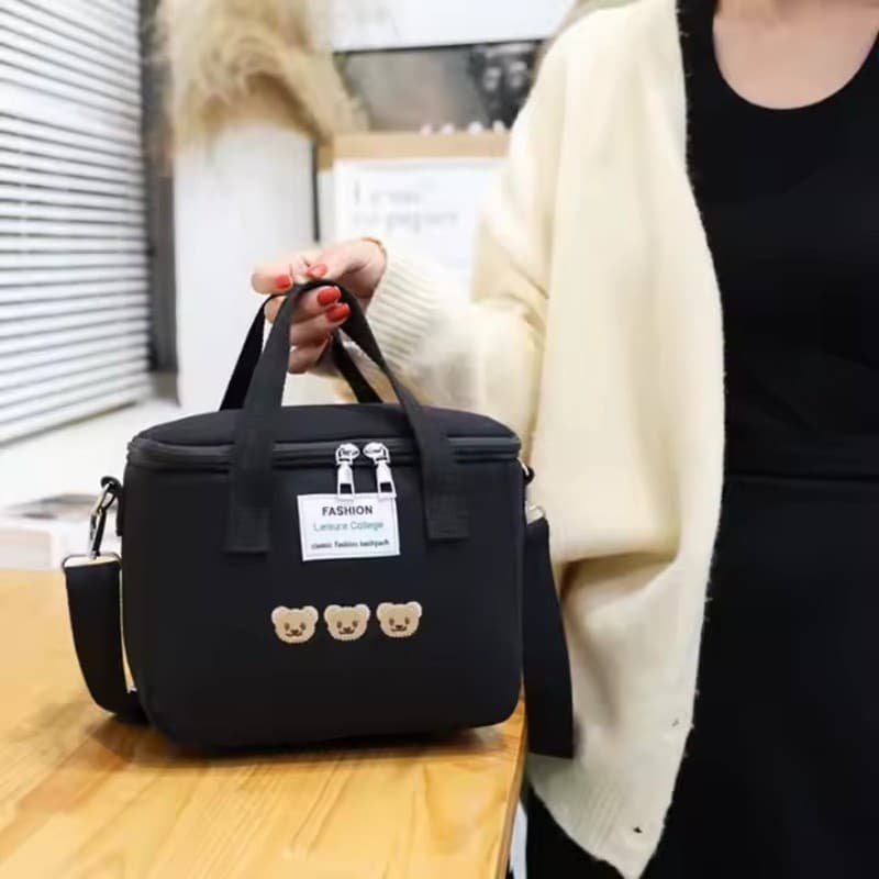 Bolsa térmica portátil para ， guardar fraldas e mamadeiras.bolsa transversal de ombro único。