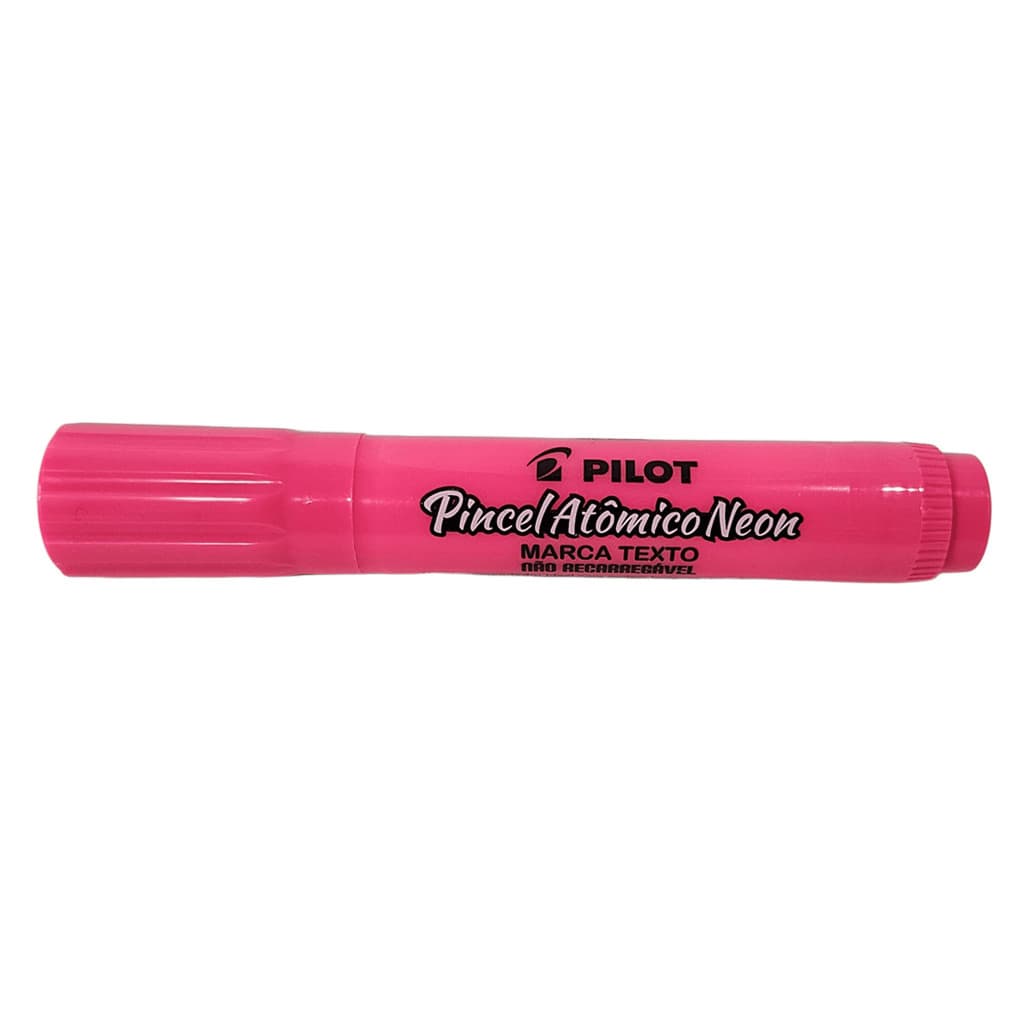 Pincel Atomico Neon Marca Texto Pilot Rosa Chanfrado