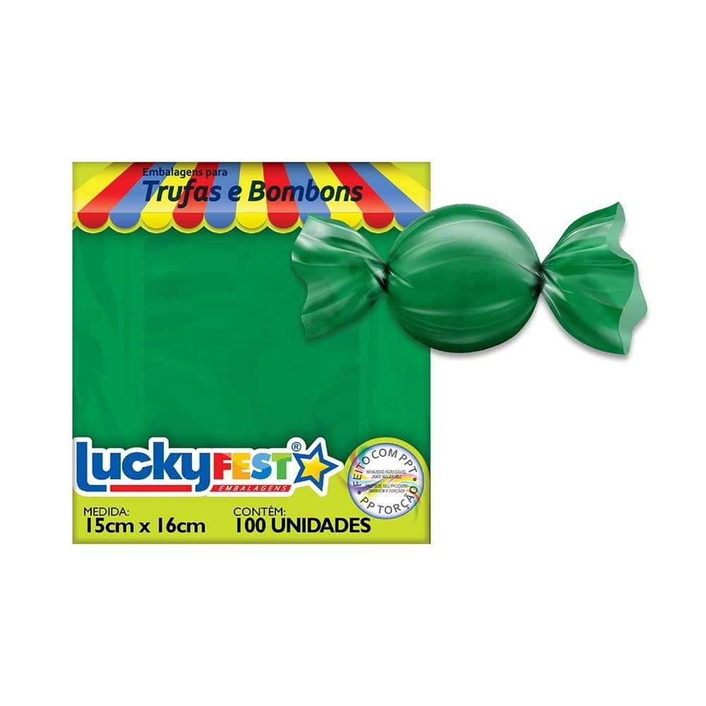 Embalagem Para Trufa Lucky Fest Nenhum - Verde Escuro