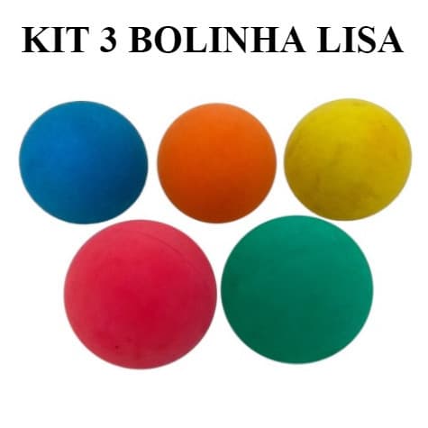 KIT 3 Bolinha Lisa Fisioterapia Taco Frescobol Pet Caes e Gatos