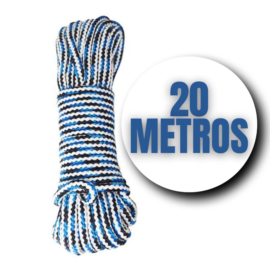 20 Metros Corda para Carga de Caminhão Balanço Uso Geral Cobertura Pintura Construção - 8mm Firmeza
