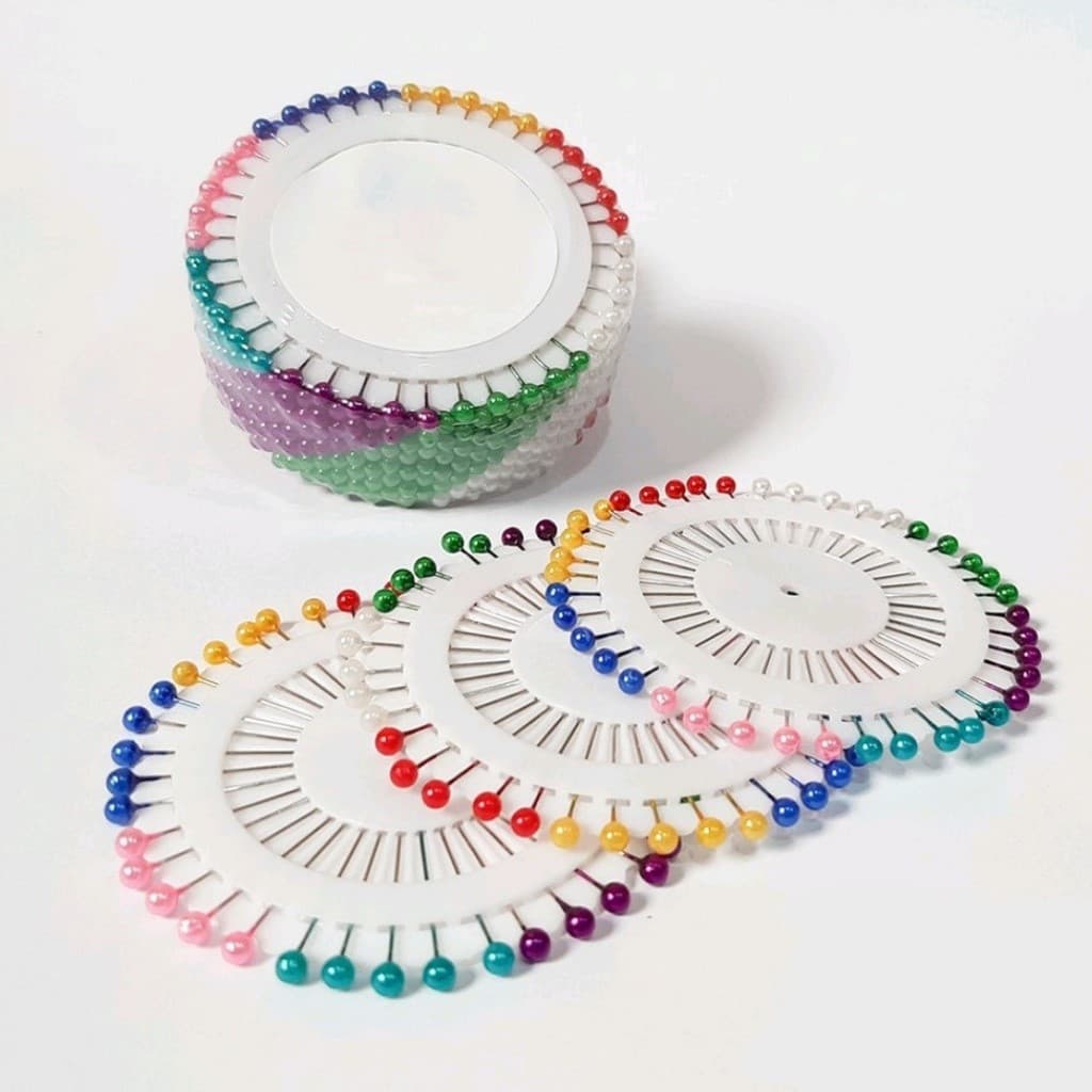 Alfinete Cabeça Colorida para Costura 40 alfinetes