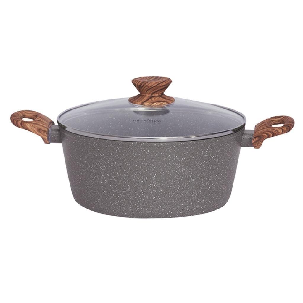 Panela Caçarola Style Cook Cerâmica em Alumínio Indução 24cm 3,8L Grafito 8824 Mimo Style