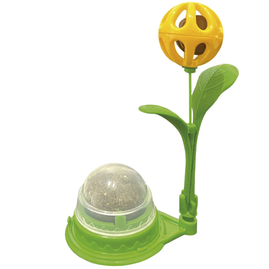 Catxup Catnip Parede Bolinha Rotativa Flor Chocalho Interativo Antiestresse Erva Gato Mec Pet