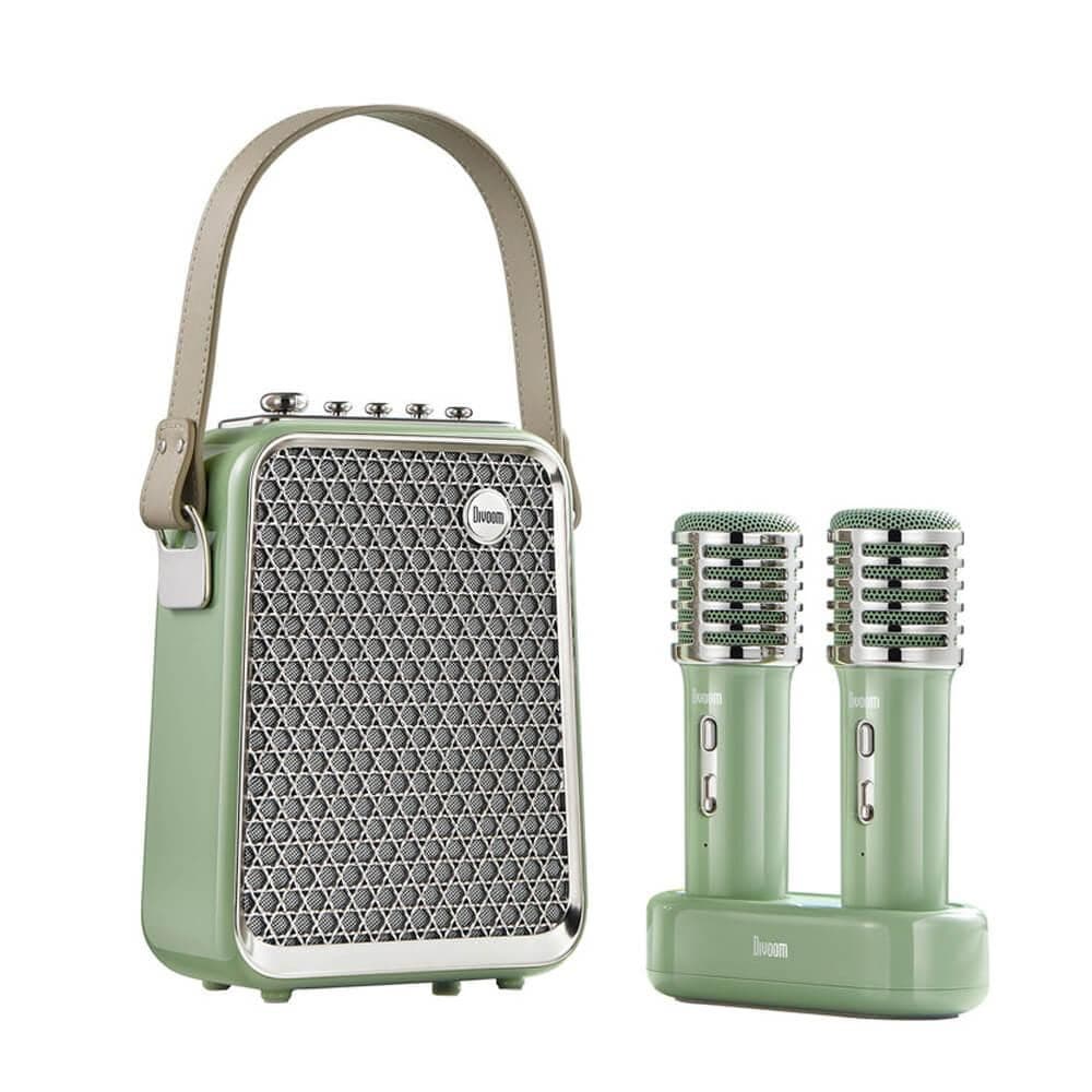 Caixa de som Divoom Songbird-HQ com microfone verde bluetooth