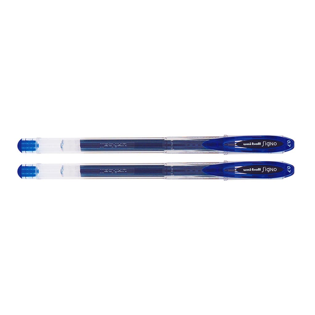 Kit Caneta Gel Uni Signo Neo Azul 0.7mm 2 Unidades