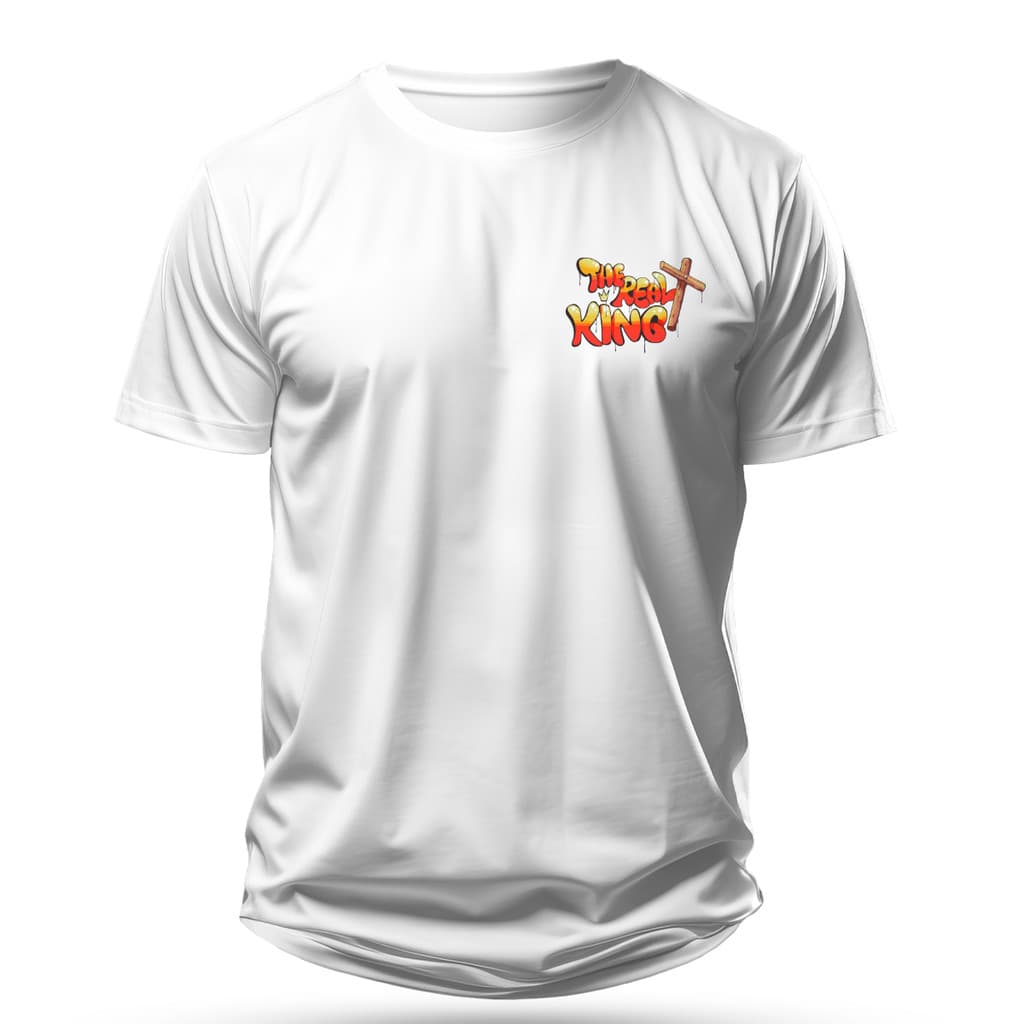 Camiseta Cristã Masculina - The Real King | 100% Algodão