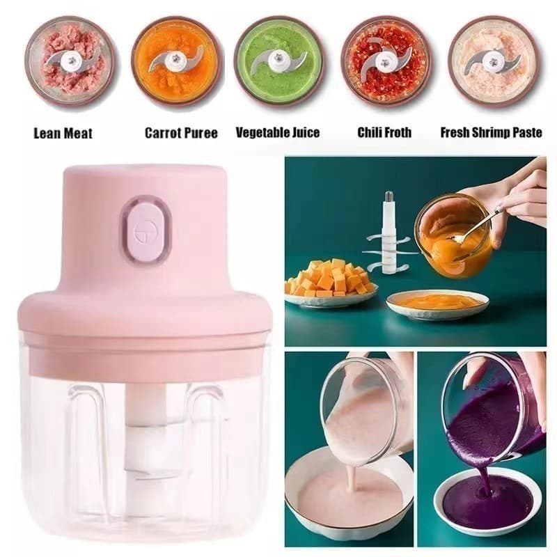 mini ipicador de alimentos elétrico 3 lâminas 250 ml JORGE