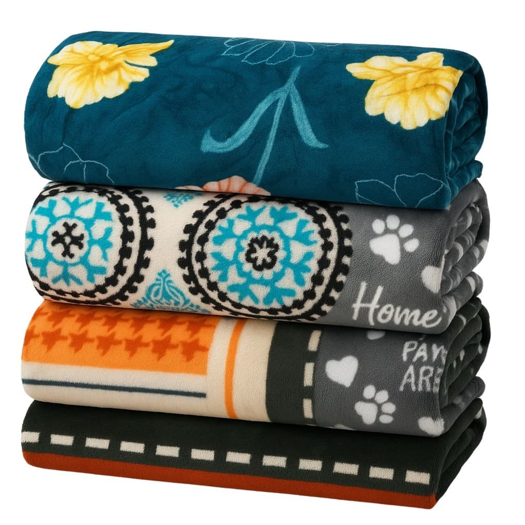 Kit 10 Mantas Estampada e Lisas 2,00 X 1,80 Mt