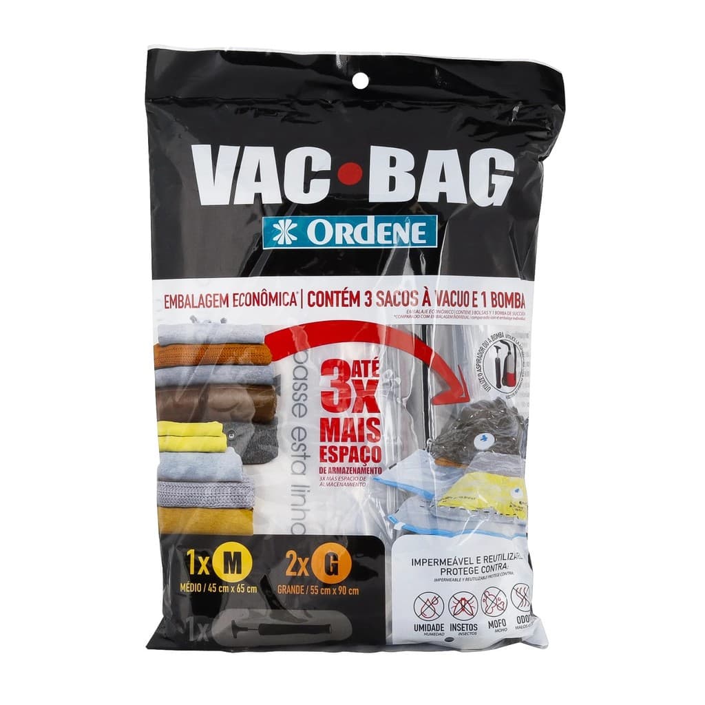 Kit Saco à Vacuo Plástico Ordene