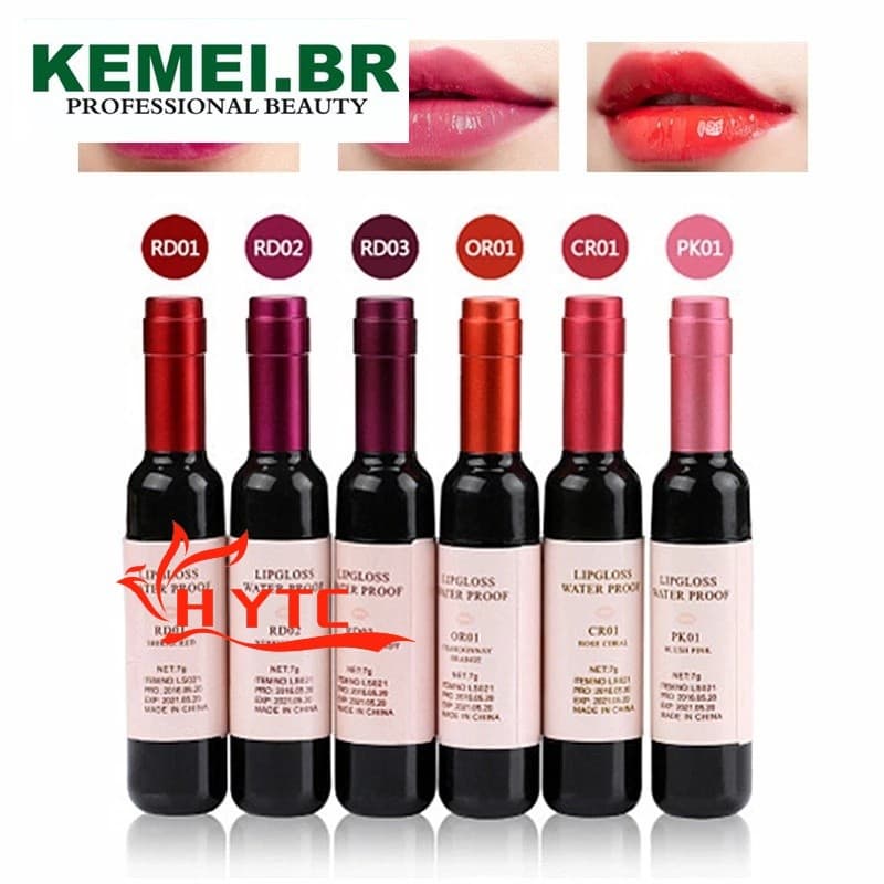 Lip Gloss Batom De Garrafa De Vinho Tinto