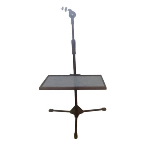 Mini Mesa Percussão C/ Clamp + Pedestal Reto De Prato