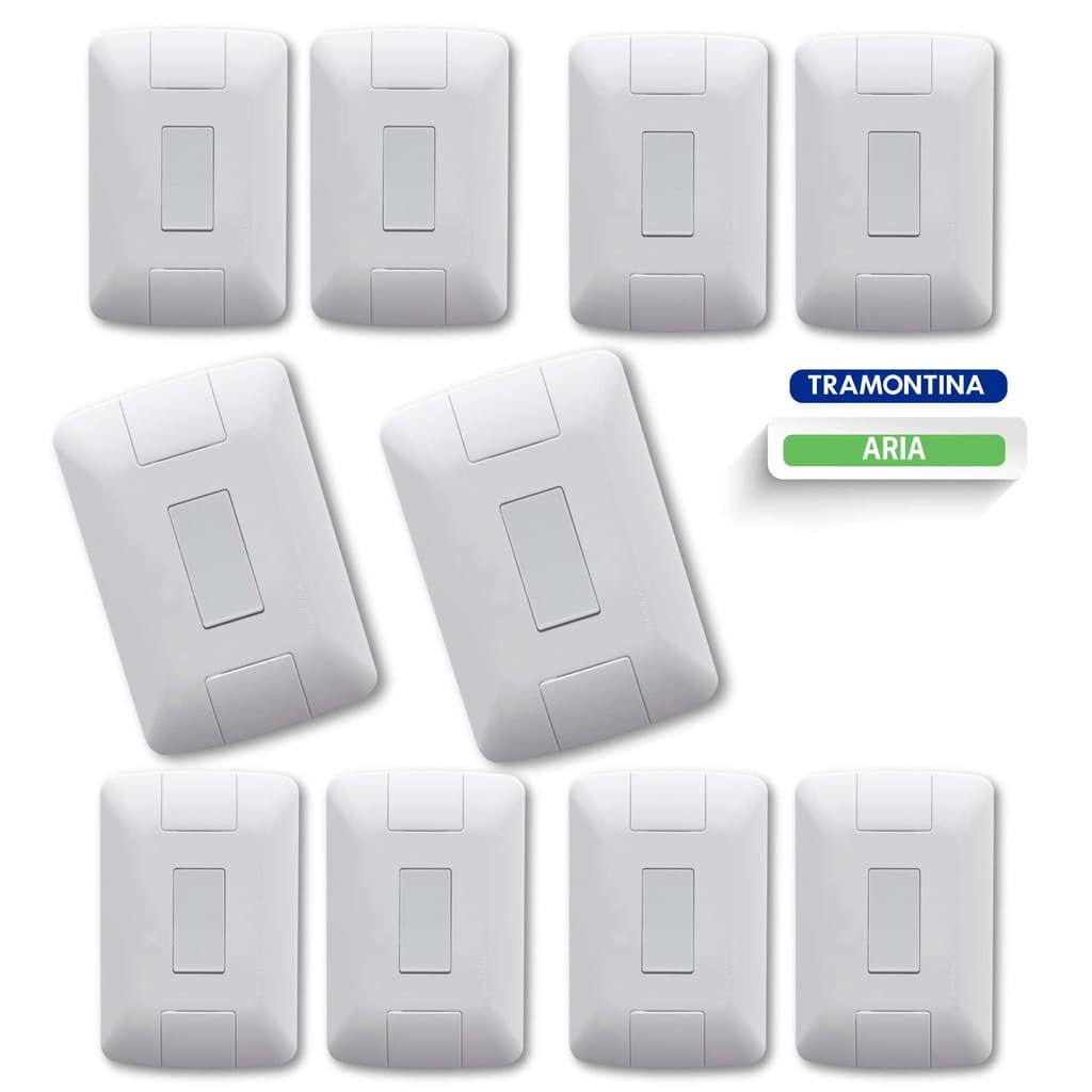 Conjunto Interruptor Simples Tramontina Aria Kit 10 Unidades