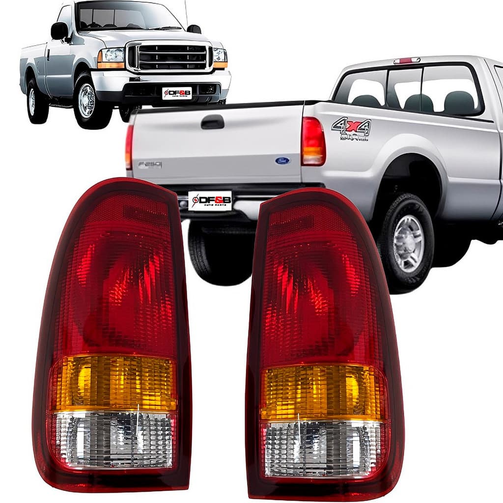 Par Lanterna Traseira F250 98 A 11 Cibie Tricolor Sinaleira