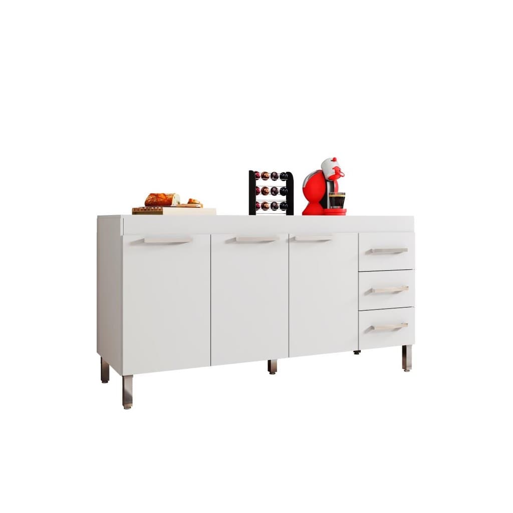 Gabinete De Cozinha 1,50 Dinamarca Branco