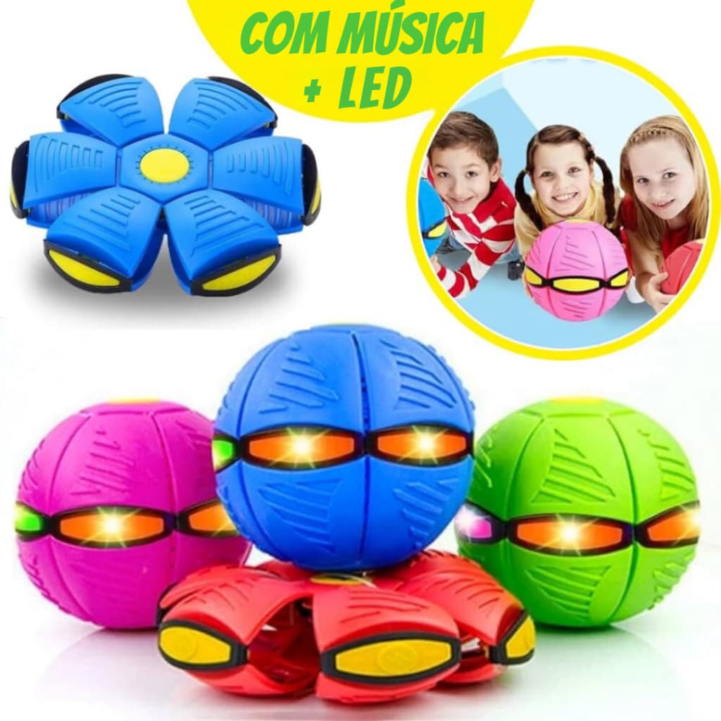 Brinquedo Fidget popit Bola de disco voador 2 Led Brinquedo com mola ESTOQUE BRASIL
