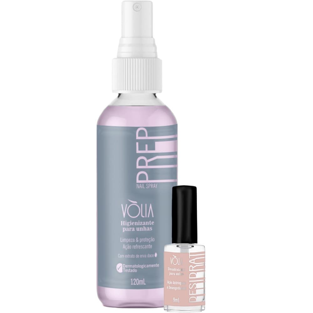 KIT DESIDRATADOR E HIGIENIZADOR PREP PARA UNHAS EM GEL VÓLIA