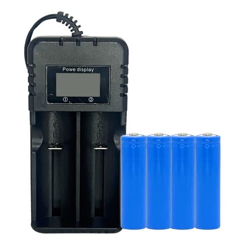 4 Baterias Recarregaveis Original Microfone Kdr200 Carregador Duplo Led Com Tela LCD indicador de carga