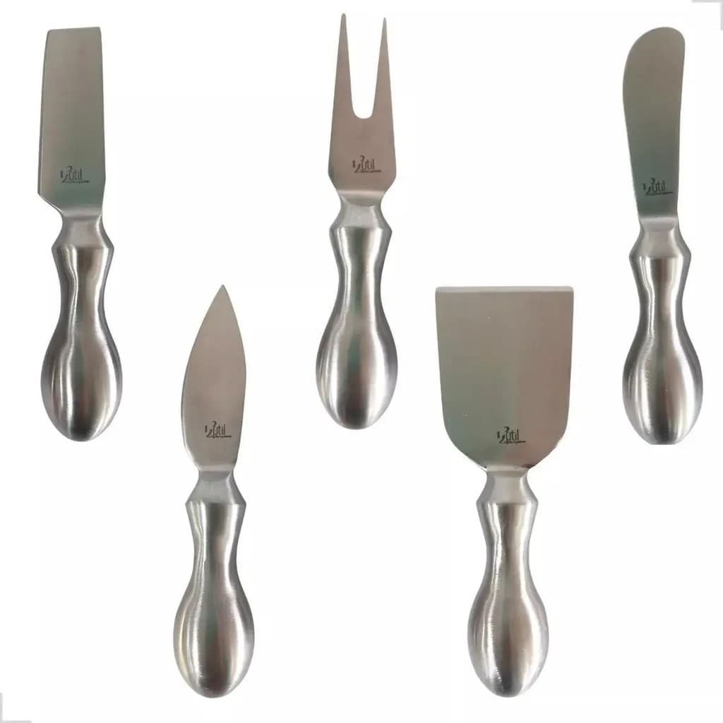 Conjunto 5 facas Cortar Queijo aço inox linha Superiore UD653