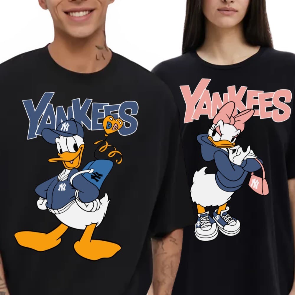 Kit Casal Yankees Donald e Margarida Camisetas Oversized Streetwear Premium
