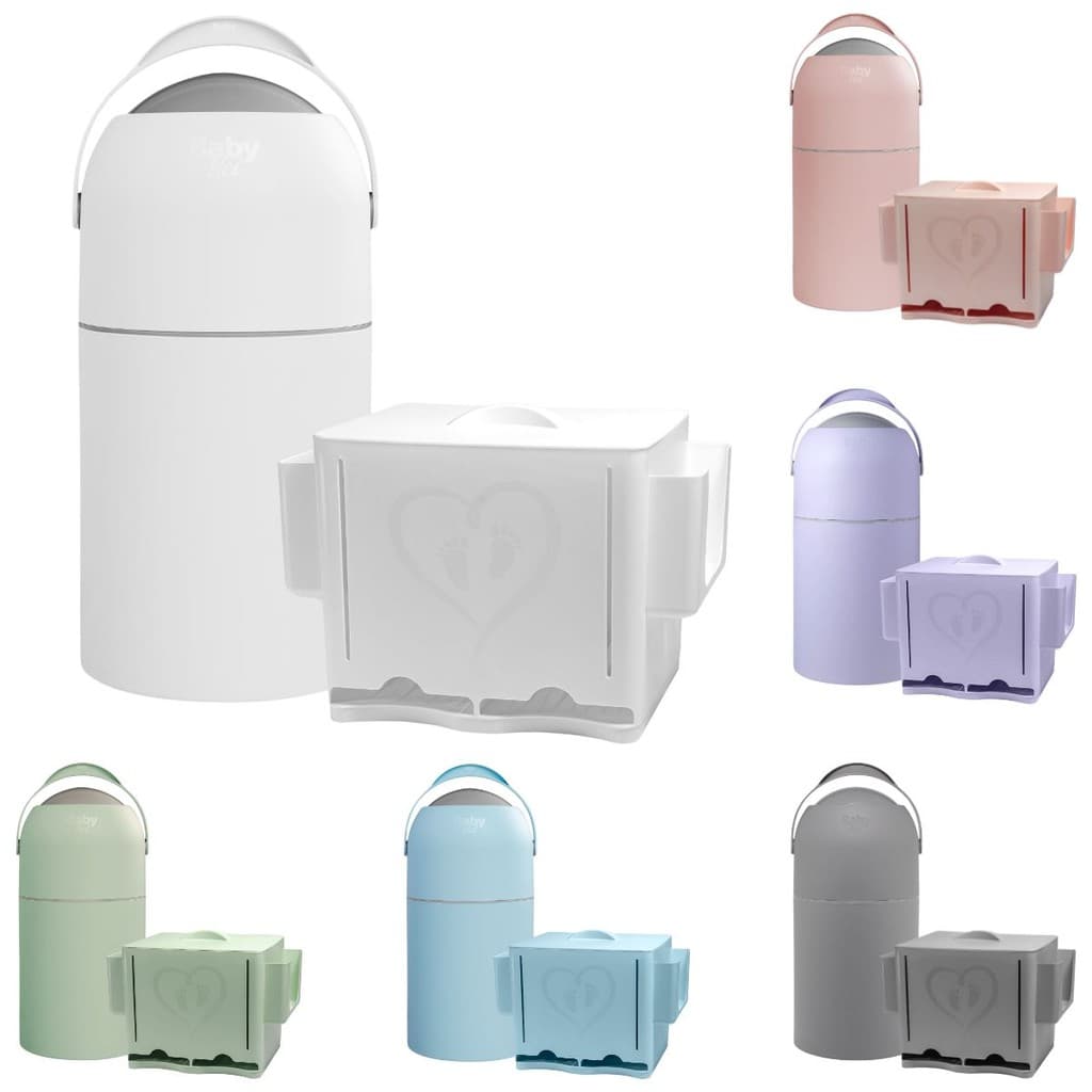 Kit Lixeira Mágica Antiodor Quarto Bebê, Banheiro, Fralda 10L e Organizador de Fraldas com Porta Lenço e Pomada Baby Mel