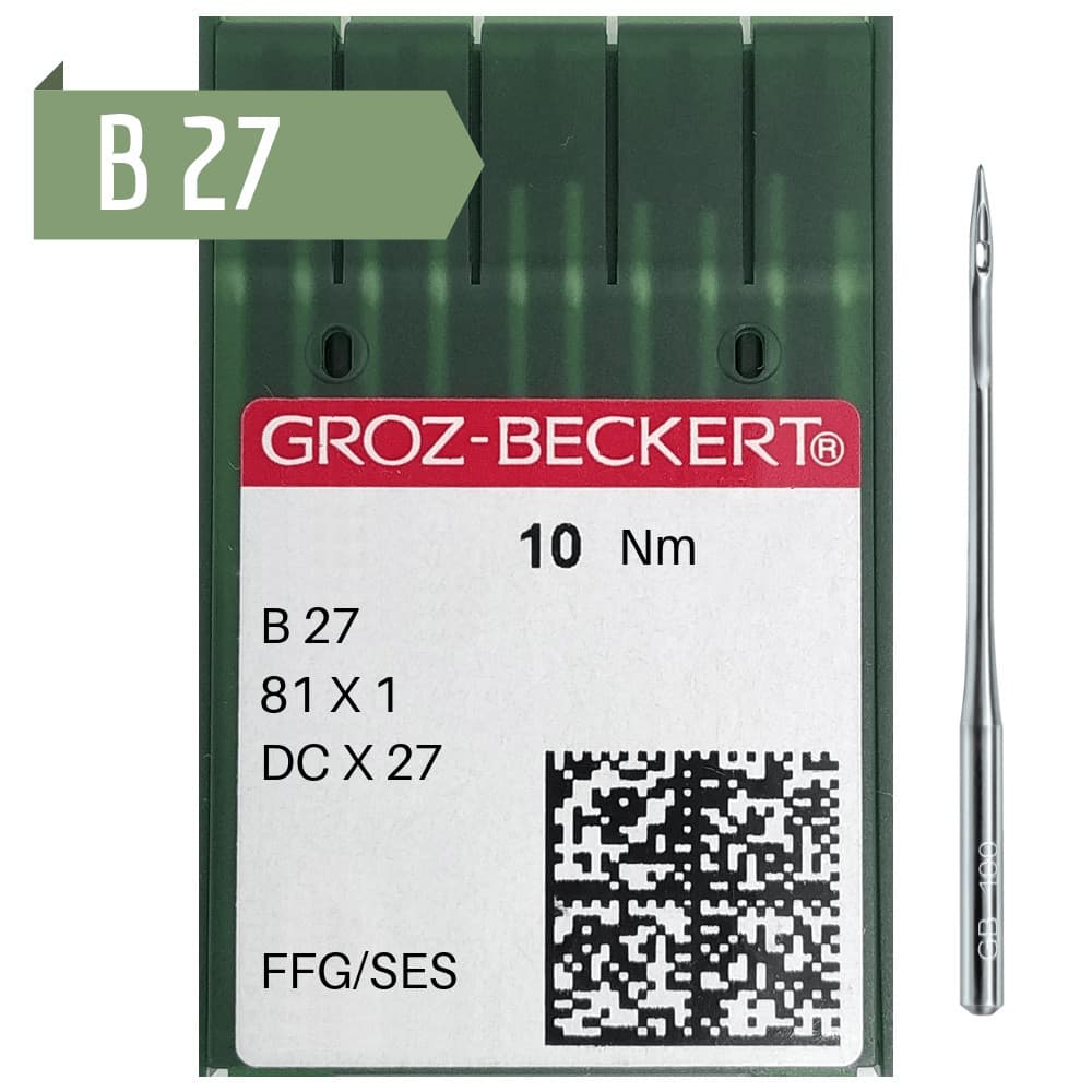 Agulhas para Máquina de Costura Overlock Industrial B27 - Pacote com 10 Unidades (Groz Beckert)